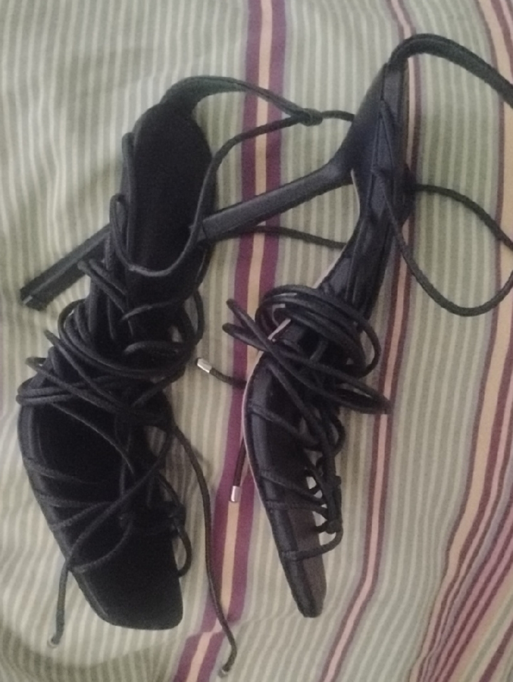 Schultz Strappy Sandal Heels Black Sz 6